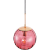 Buy Globe Glass Shade Pendant Lamp Pink 59839 - in the UK